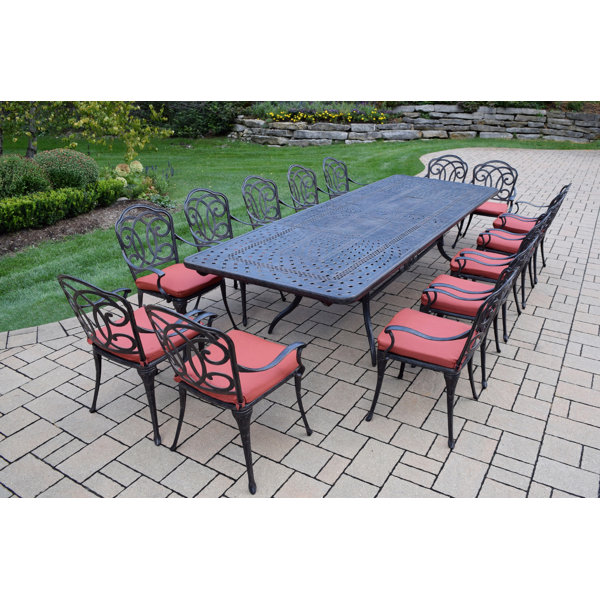 Robicheaux 14 Person Rectangular Extendable Outdoor Dining Set